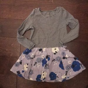 Tea collection flower black‎ stripe Sz 3